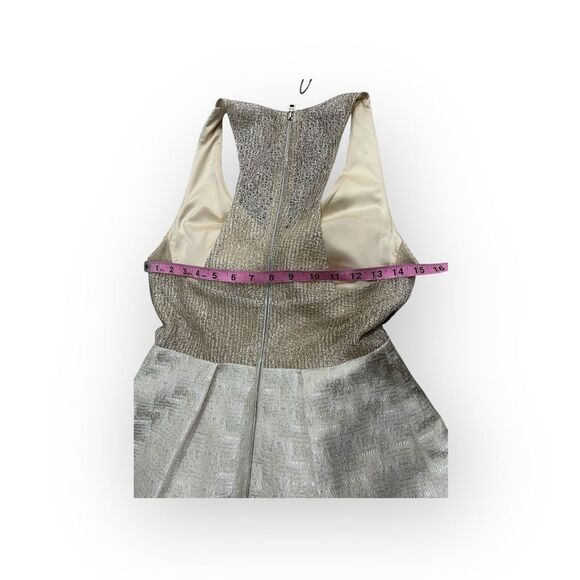 Phoebe by Kay Unger Metallic Champagne Sleeveless Dress - Picture 5 of 8